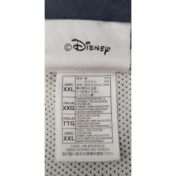 Vintage Walt Disney World Blue Authentic Mickey Windbreaker w/Hood Mens XXL - Picture 12 of 16